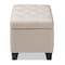 Baxton Studio Michaela Modern Beige Upholstered Storage Ottoman 146-8347 - alternate 4